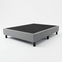 Box Base Casal Exuberante  138X188X20 Linho Cinza - Top&aacute;zio